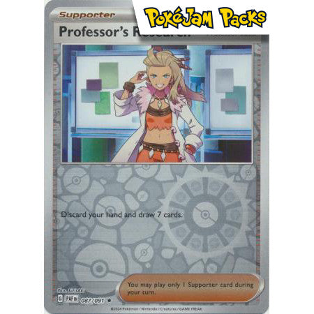 Professor's Research (Professor Sada) - 087/091 - Rare Reverse Holo - Paldean Fates - Pokémon TCG