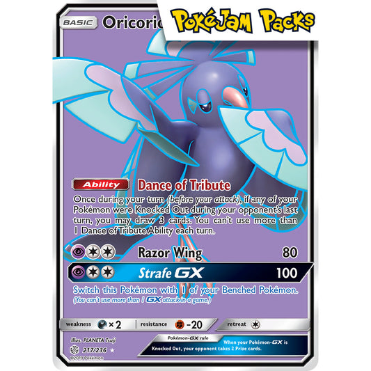 Oricorio GX - 217/236 - Full Art Ultra Rare - Sun & Moon: Cosmic Eclipse - Pokémon TCG