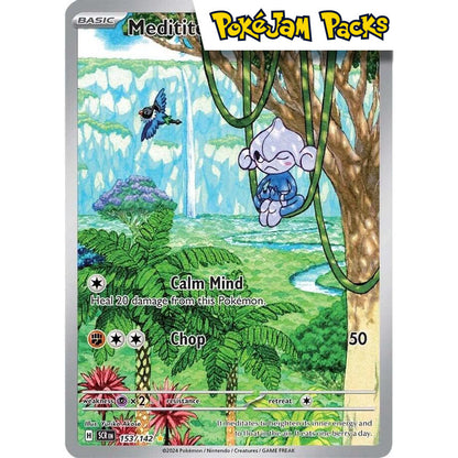 Meditite - 153/142 - Illustration Rare - Stellar Crown - Pokémon TCG