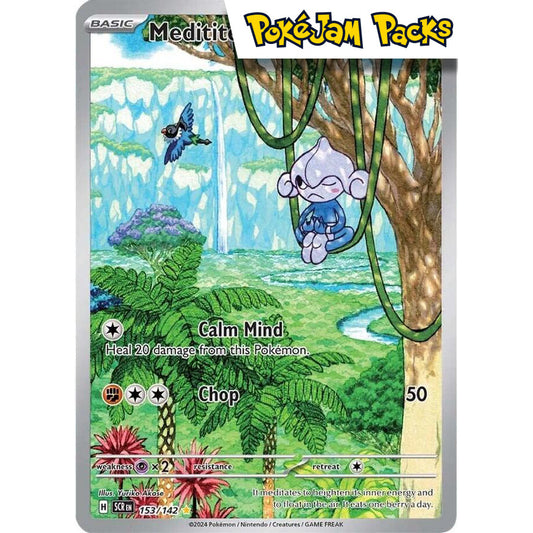 Meditite - 153/142 - Illustration Rare - Stellar Crown - Pokémon TCG