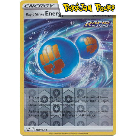 Rapid Strike Energy - 140/163 - Uncommon Reverse Holo - Battle Styles - Pokémon TCG