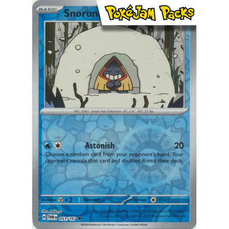 Snorunt - 051/167 - Common Reverse Holo - Twilight Masquerade - Pokémon TCG