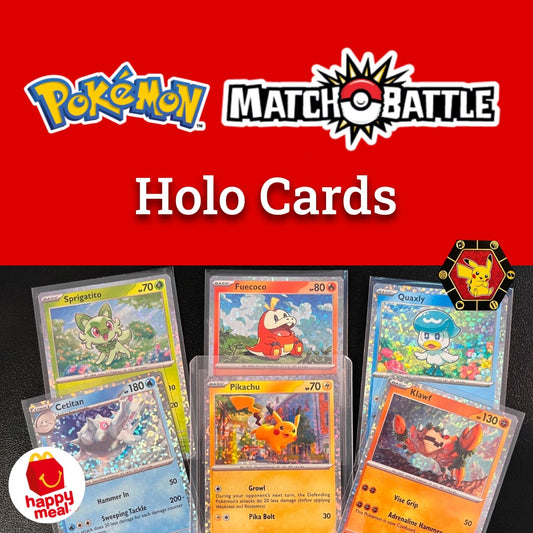 McDonald's Happy Meal 2023 Pokémon TCG Match Battle Trading - Single Holo Cards