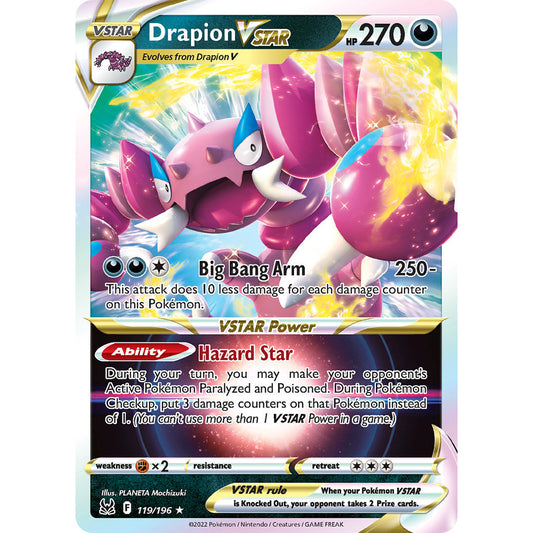 Drapion VSTAR - 119/196 - Ultra Rare - Lost Origin - Pokemon TCG