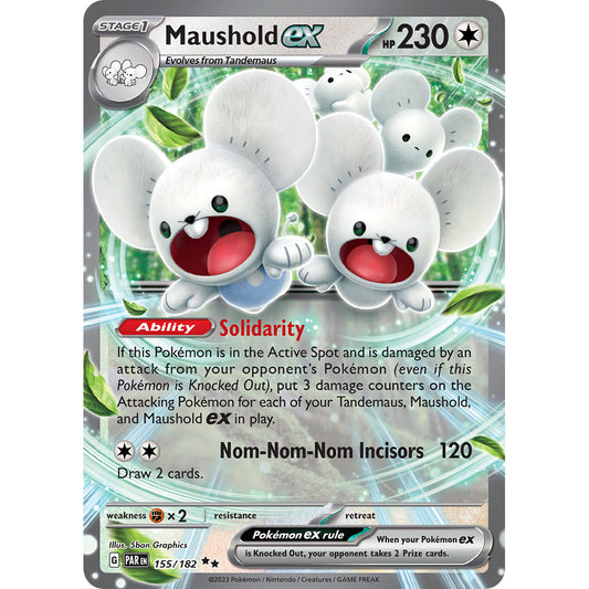 Maushold ex - 155/182 - Ultra Rare - Scarlet & Violet: Paradox Rift - Pokémon TCG