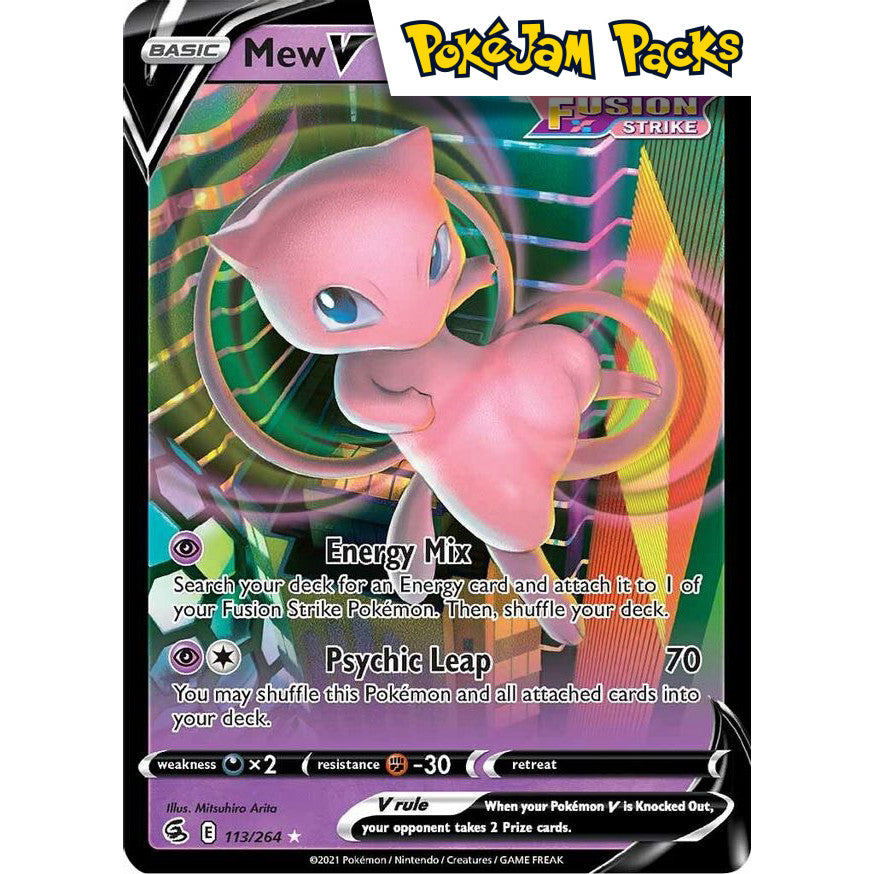 Mew V - 113/264 - Ultra Rare - Sword & Shield: Fusion Strike - Pokémon TCG