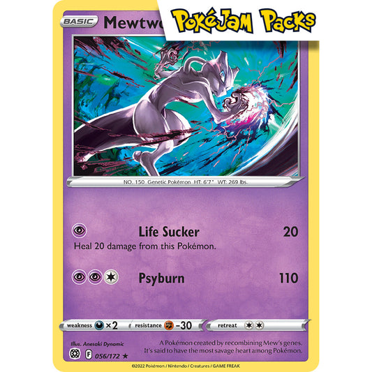 Mewtwo - 056/172 - Rare - Brilliant Stars - Pokémon TCG