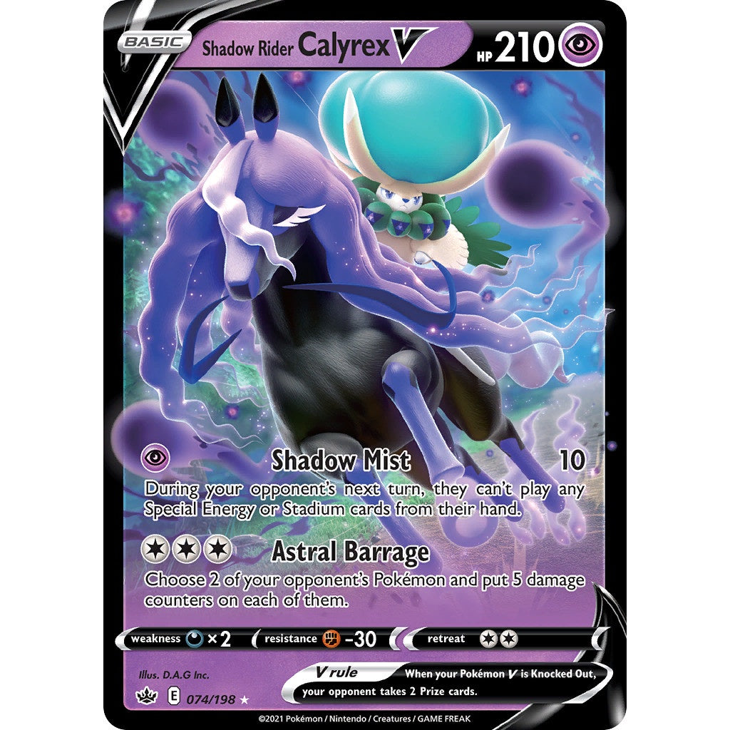 Shadow Rider Calyrex V - 074/198 - Ultra Rare - Chilling Reign - Pokemon TCG