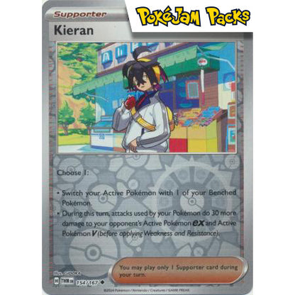 Kieran - 154/167 - Uncommon Reverse Holo - Twilight Masquerade - Pokémon TCG