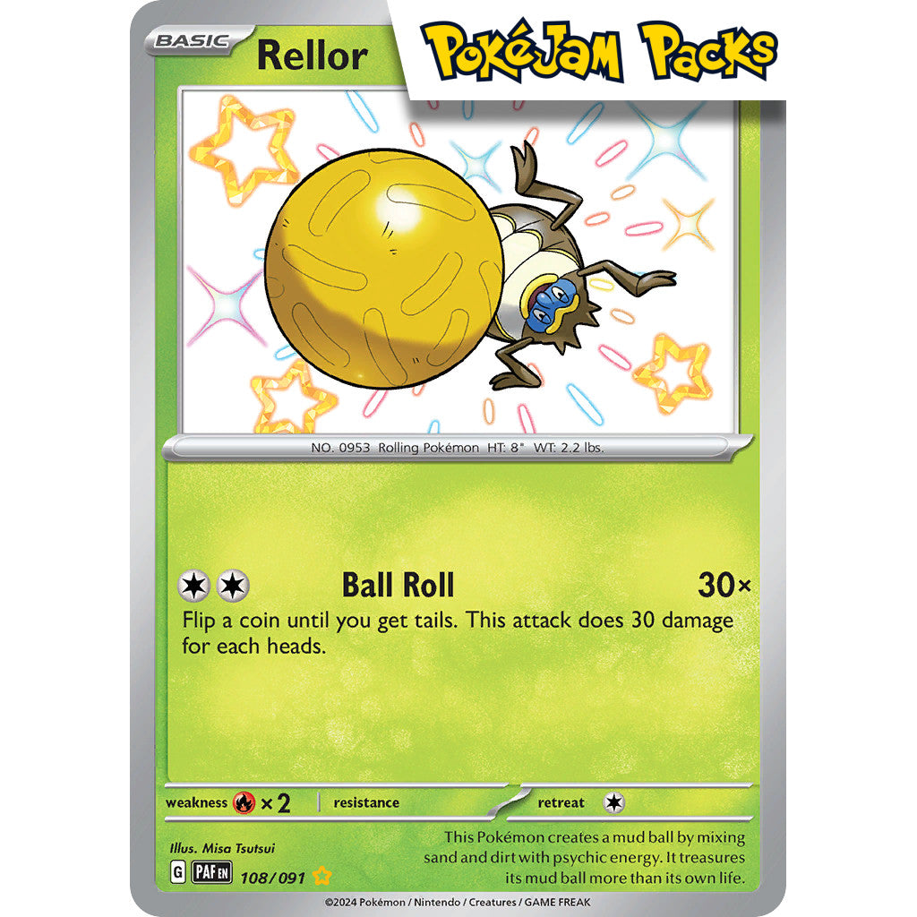 Rellor - 108/091 - Shiny Rare - Paldean Fates - Pokémon TCG