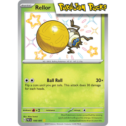 Rellor - 108/091 - Shiny Rare - Paldean Fates - Pokémon TCG