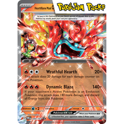 Hearthflame Mask Ogerpon ex - 040/167 - Ultra Rare - Twilight Masquerade - Pokémon TCG
