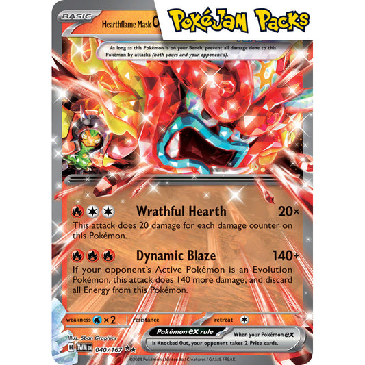 Hearthflame Mask Ogerpon ex - 040/167 - Ultra Rare - Twilight Masquerade - Pokémon TCG