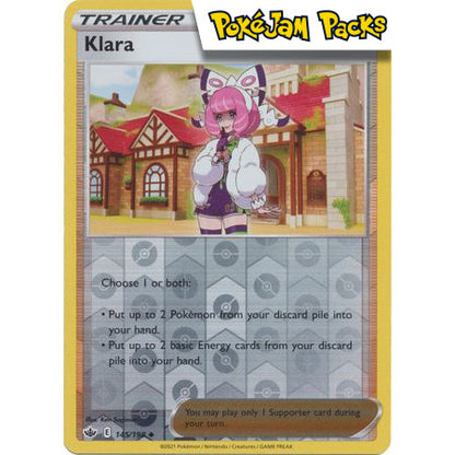 Klara - 145/198 - Uncommon Reverse Holo - Chilling Reign - Pokémon TCG