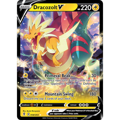 Dracozolt V - 058/203 - Ultra Rare - Sword & Shield: Evolving Skies - Pokémon TCG