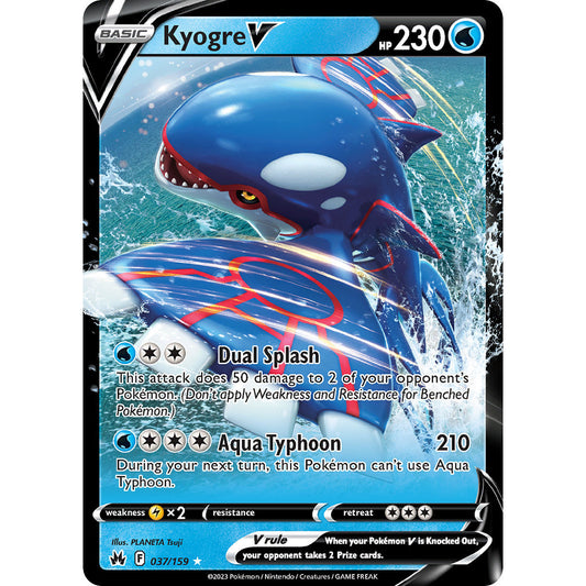 Kyogre V - 037/159 - Ultra Rare - Crown Zenith - Pokemon TCG