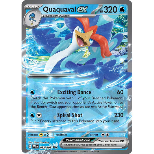 Quaquaval ex - 052/193 - Ultra Rare - Paldea Evolved - Pokemon TCG