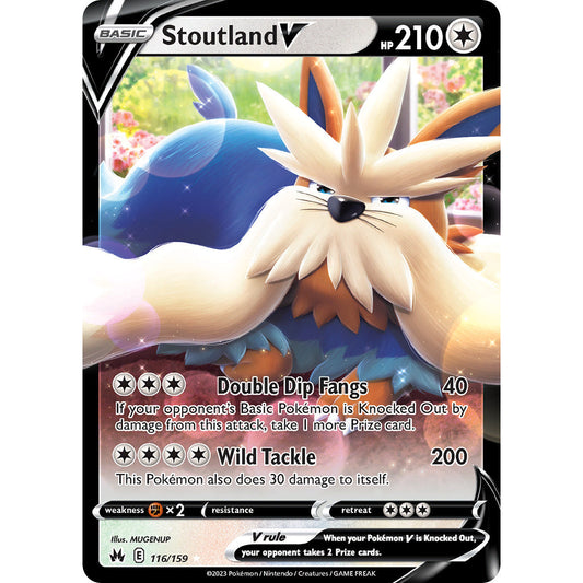 Stoutland V - 116/159 - Ultra Rare - Crown Zenith - Pokemon TCG