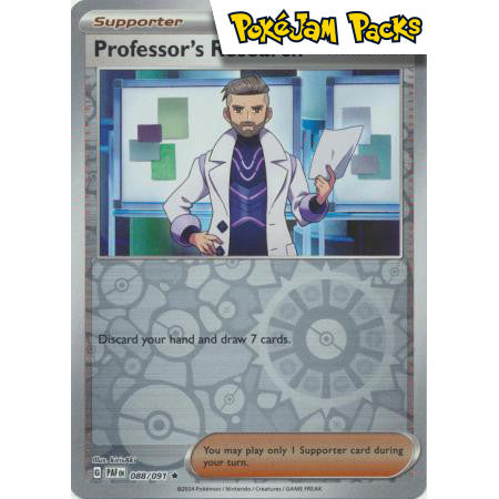 Professor's Research (Professor Turo) - 088/091 - Rare Reverse Holo - Paldean Fates - Pokémon TCG