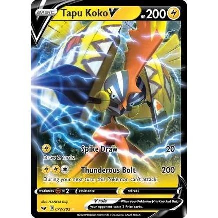 Tapu Koko V - 072/202 - Ultra Rare - Pokemon TCG