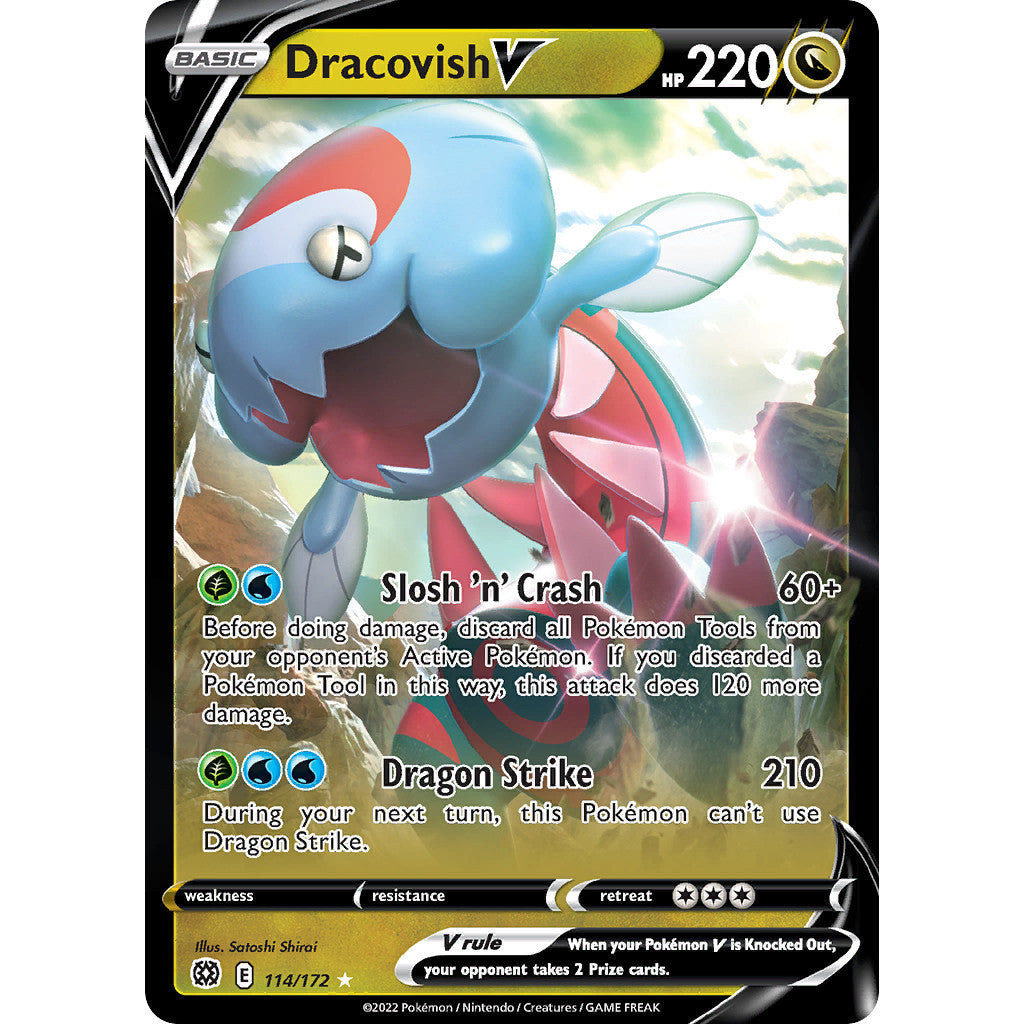 Dracovish V - 114/172 - Ultra Rare - Sword & Shield: Brilliant Stars - Pokémon TCG