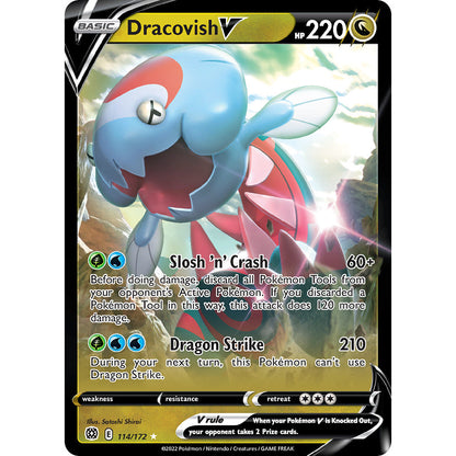 Dracovish V - 114/172 - Ultra Rare - Sword & Shield: Brilliant Stars - Pokémon TCG