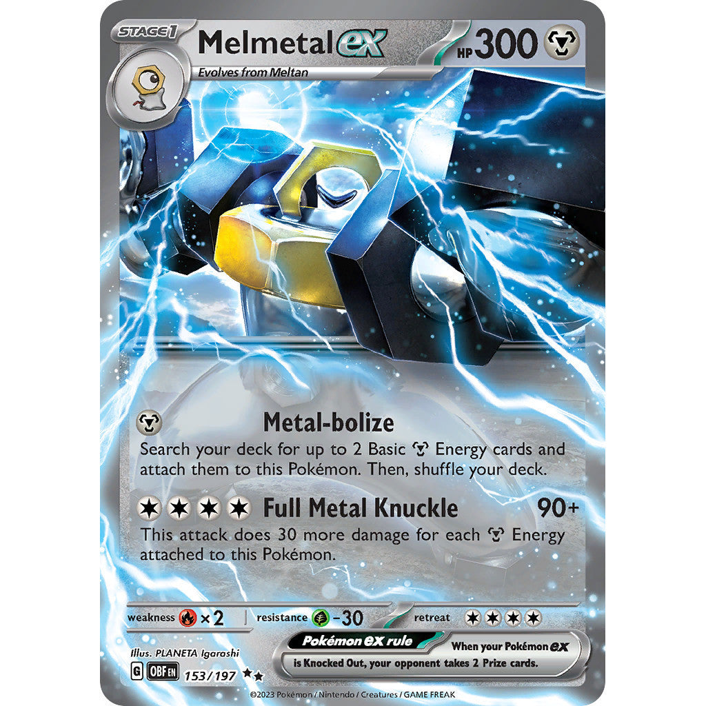 Melmetal ex - 153/197 - Ultra Rare - Obsidian Flames - Pokémon TCG