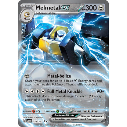 Melmetal ex - 153/197 - Ultra Rare - Obsidian Flames - Pokémon TCG