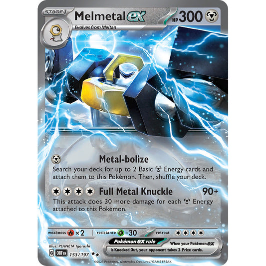 Melmetal ex - 153/197 - Ultra Rare - Obsidian Flames - Pokémon TCG
