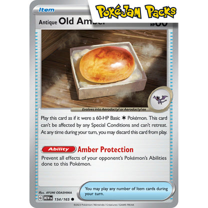 Antique Old Amber - 154/165 - Common - Scarlet & Violet 151 - Pokémon TCG