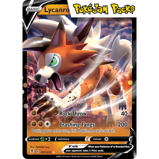 Lycanroc V - 091/203 - Ultra Rare - Evolving Skies - Pokémon TCG