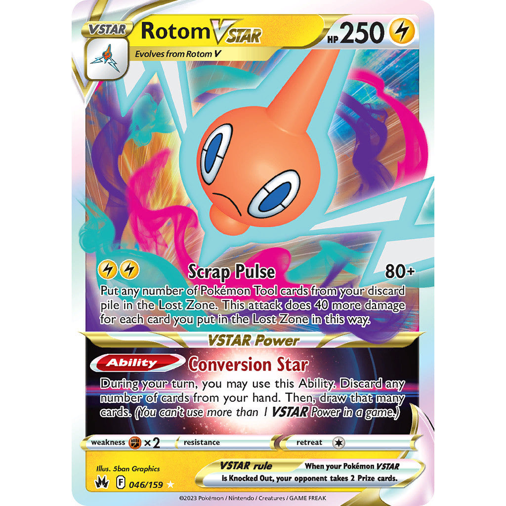 Rotom VSTAR - 046/159 - Ultra Rare - Crown Zenith - Pokemon TCG