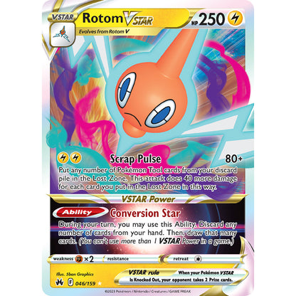 Rotom VSTAR - 046/159 - Ultra Rare - Crown Zenith - Pokemon TCG