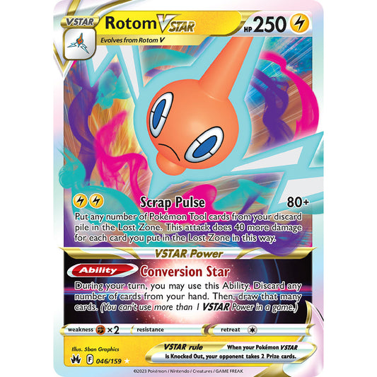Rotom VSTAR - 046/159 - Ultra Rare - Crown Zenith - Pokemon TCG