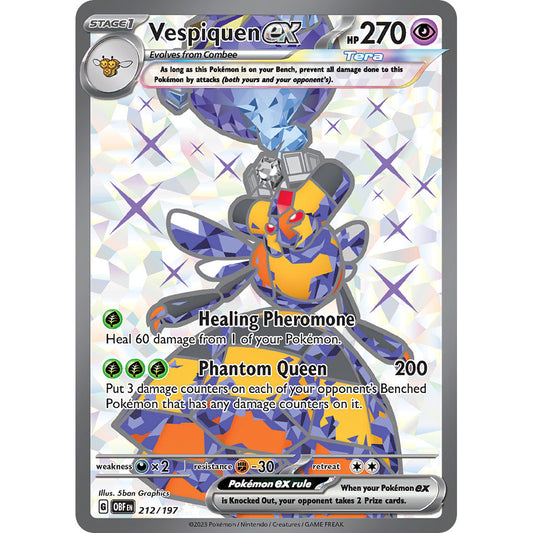 Vespiquen ex - 212/197 - Full Art Secret Rare - Obsidian Flames - Pokémon TCG