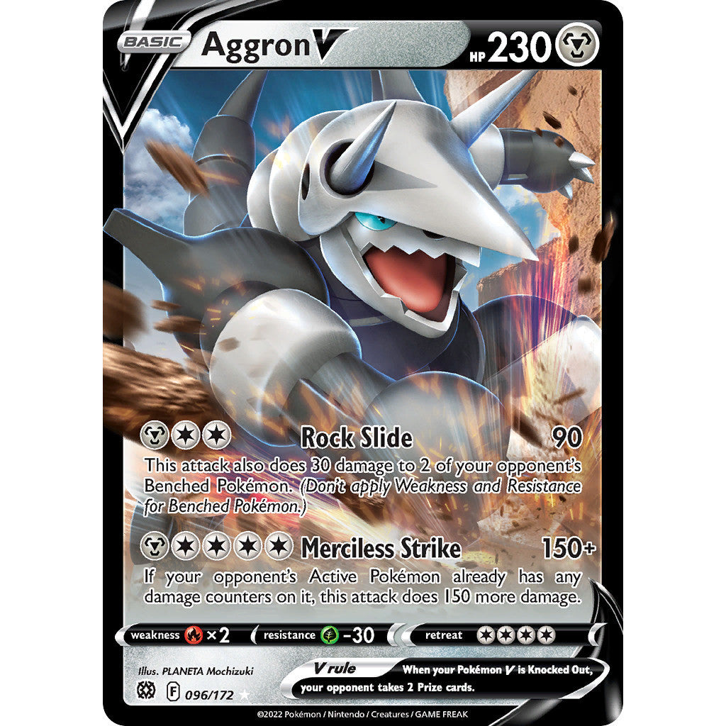 Aggron V - 096/172 - Ultra Rare - Sword & Shield: Brilliant Stars - Pokémon TCG