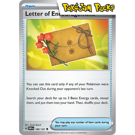 Letter of Encouragement - 189/197 - Uncommon - Obsidian Flames - Pokémon TCG
