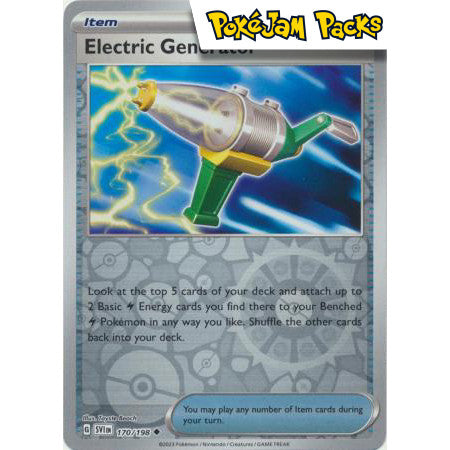 Electric Generator - 170/198 - Uncommon Reverse Holo - Scarlet & Violet - Pokémon TCG
