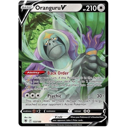 Oranguru V - 133/189 - Ultra Rare - Sword & Shield: Astral Radiance - Pokemon TCG