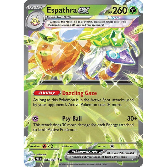 Espathra ex - 006/091 - Ultra Rare - Paldean Fates - Pokemon TCG