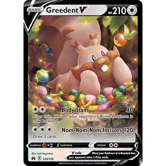 Greedent V - 120/159 - Ultra Rare - Crown Zenith - Pokemon TCG