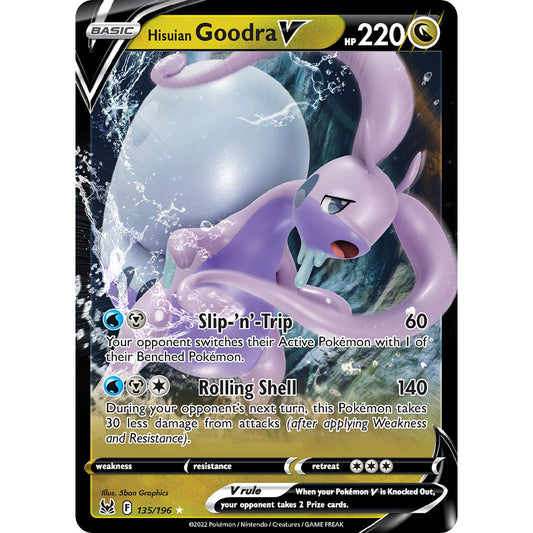 Hisuian Goodra V - 135/196 - Ultra Rare - Lost Origin - Pokemon TCG