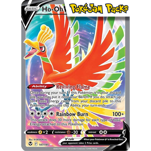 Ho - Oh V - 187/195 - Sword & Shield: Silver Tempest - Pokémon TCG