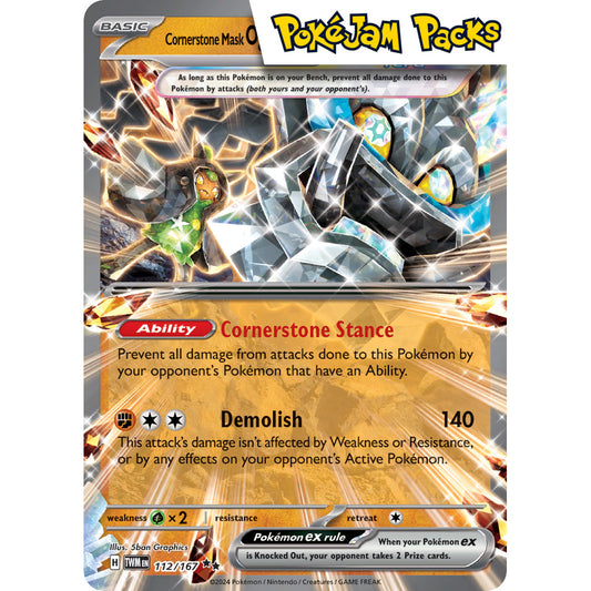 Cornerstone Mask Ogerpon ex - 112/167 - Ultra Rare - Twilight Masquerade - Pokémon TCG