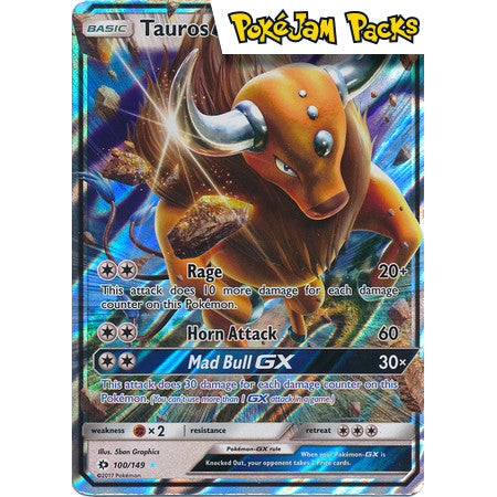 Tauros GX - 100/149 - Ultra Rare - Sun & Moon (Base Set) - Pokémon TCG
