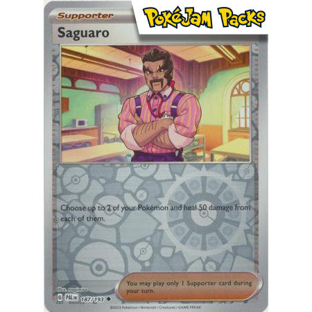 Saguaro - 187/193 - Uncommon Reverse Holo - Paldea Evolved - Pokemon TCG