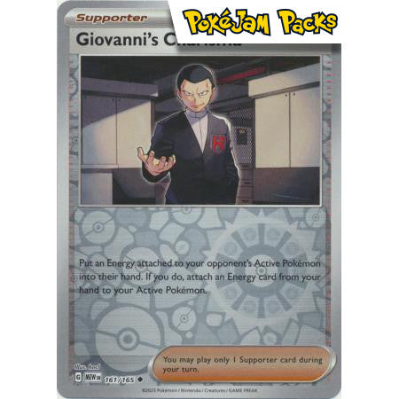 Giovanni's Charisma - 161/165 - Uncommon Reverse Holo - Scarlet & Violet 151 - Pokémon TCG