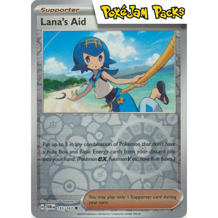 Lana's Aid - 155/167 - Uncommon Reverse Holo - Twilight Masquerade - Pokémon TCG