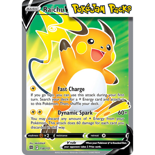 Raichu V - 158/172 - Full Art Ultra Rare - Brilliant Stars - Pokémon TCG