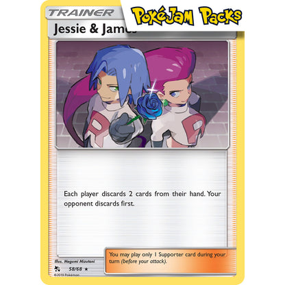 Jessie & James - 58/68 - Holo Rare - Hidden Fates - Pokémon TCG